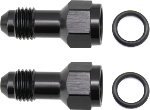 Vista 20 de Aluminio 3AN hembra a 3AN macho extensor de montaje, conector adaptador de extensiones AN3 con anillo tórico, negro