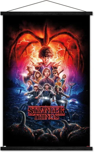 Vista 7 de Trends International Netflix Stranger Things: Season 2 - Póster de pared de una hoja, 22.4 pulgadas de largo x 14.7 pulgadas, versión enmarcada