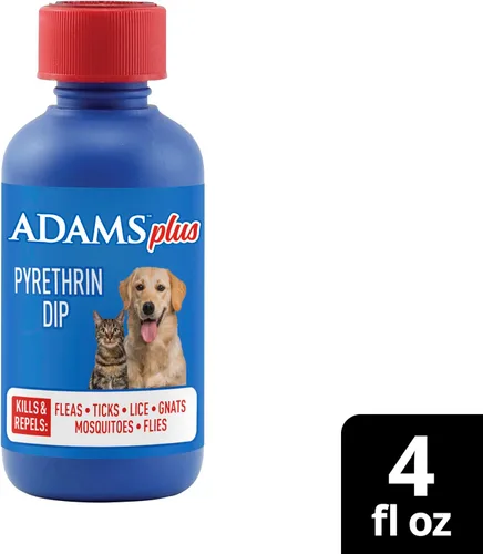 Vista 10 de ADAMS Plus - Dip de pulgas de piretrina para perros y gatos, mata y repele pulgas, garrapatas, piojos, mosquitos, mosquitos y moscas, para perros