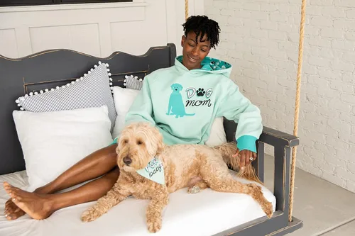 Vista 5 de Lazy One Sudadera con capucha de gran tamaño, ropa de dormir cómoda, vestido de suéter para mujer