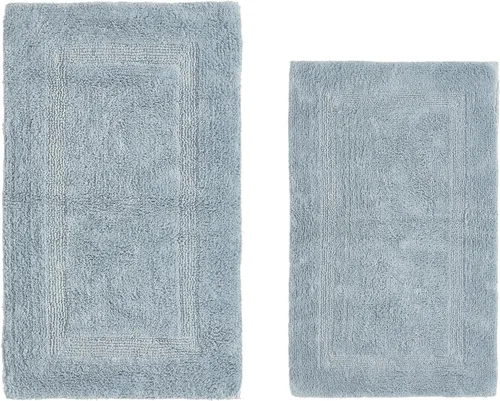 Vista 43 de Better Trends Alfombra de Inodoro en Forma de U Cubierta de Asiento de Inodoro de Lujo 100% Algodón Absorbente de Agua, Cubierta de Tapa Reversible