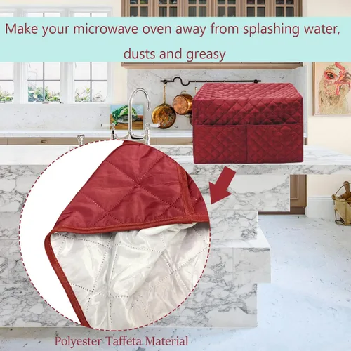 Vista 2 de Cubierta para horno tostador de convección – Protector inteligente para horno de microondas, impermeable, resistente al polvo y a las manchas