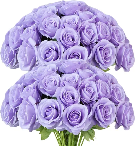 Vista 17 de LVEFIT - 12 rosas artificiales de otoño para decoración de otoño Beige