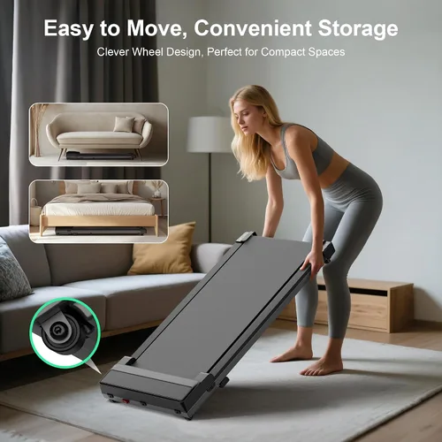 Vista 12 de Walking Pad Treadmill with 5% Incline - Under Desk Running Machine Mat Pads for Home Office Portable Small Compact Quiet Flat Indoor Magnetic