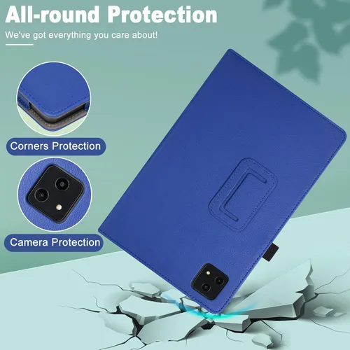 Vista 6 de Caweet Funda para tablet T-Mobile Revvl Tab 5G - Funda protectora de cuero de primera calidad con función de apagado y encendido automático