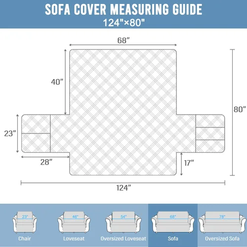 Vista 7 de BOCTOPUG Funda de sofá, impermeable y resistente para sofá, perros, gatos y niños (beige)