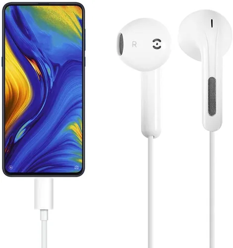 Vista 5 de Auriculares USB C para iPhone 16/15 Pro Max/Plus, auriculares con cable con micrófono y control de volumen, auriculares estéreo de alta fidelidad