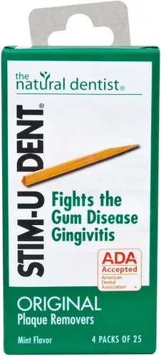 Vista 4 de Natural Dentist Stim U Dent Original Mint 4 paquetes de 25