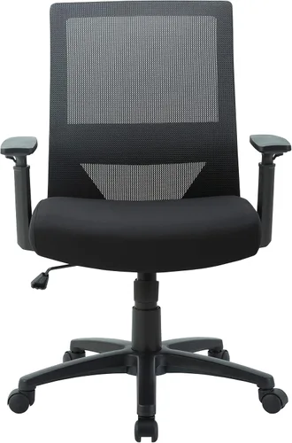 Vista 3 de Lorell Silla de trabajo de malla con respaldo medio, color negro