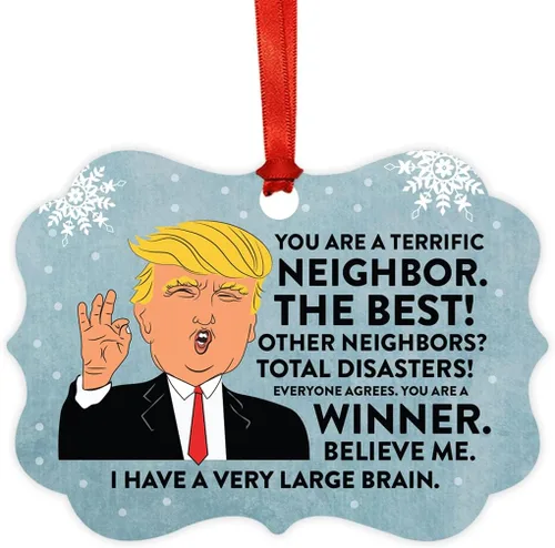 Vista 72 de Andaz Press Presidente Donald Trump Fancy Frame Recuerdo Adorno de Navidad Regalo de broma, excelente contador, 1 paquete, divertidas ideas