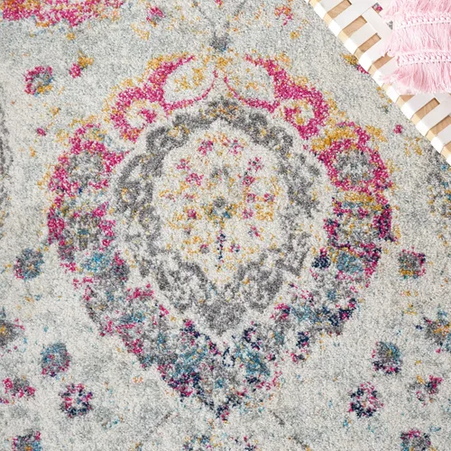 Vista 7 de SAFAVIEH Madison Collection - Alfombra de área de 5'3" x 7'6", color gris y dorado, diseño bohemio y elegante de paisley, no desprende pelusa