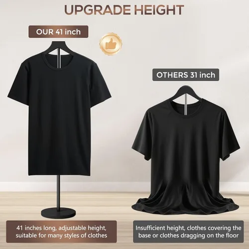 Vista 2 de Maniquí de torso, soporte de exhibición de camisa ajustable en altura de 30 a 41 pulgadas para tiendas de vendedores, fiesta de graduación, montaje