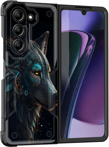 Vista 17 de Funda para Galaxy Z Fold 5 5G 2023, doble capa, protección contra caídas de grado militar de 10 pies, antideslizante, resistente a prueba de golpes
