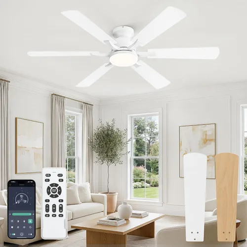 Vista 18 de Fanbulous Ventilador de techo empotrado de 52 pulgadas con luces regulables Negro