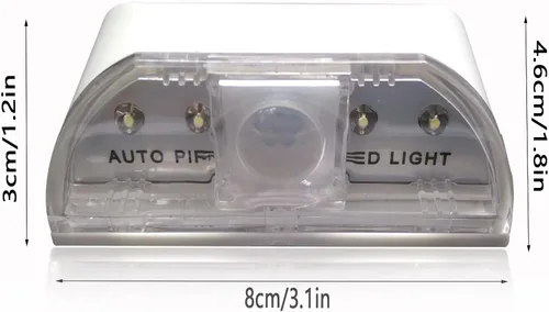 Vista 5 de Paquete de 2 luces de ojo de cerradura, IR PIR con sensor de movimiento automático para puerta, cocina, escaleras, etc. (blanco)