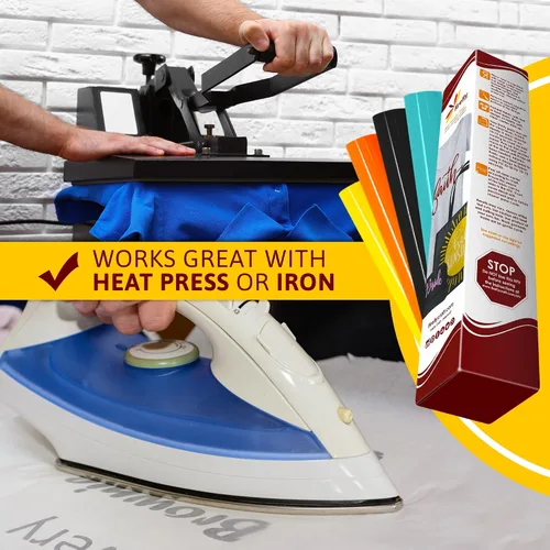 Vista 31 de Firefly Craft - Lámina de vinilo 3D de transferencia de calor, vinilo HTV grueso de 3 dimensiones, para planchar para usar con Cricut y Silhouette