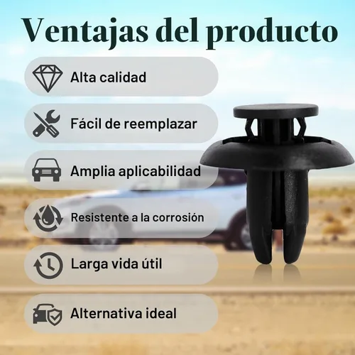Vista 3 de 20 piezas de clip de retención tipo de empuje para defensa, motor, forro de guardabarros, compatible con Mazda B45A-56-146A 90118-WB048