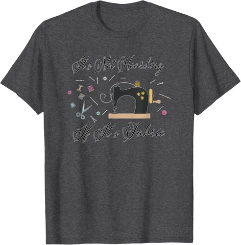 Vista 42 de It's Not Hoarding If Its - Camiseta de costura para acolchado, Blanco, S