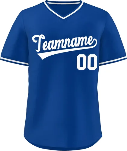 Vista 45 de KXK - Camiseta de béisbol personalizada con nombre y número cosidos, estilo Hip Hop, con cuello en V, atlética, para hombres, mujeres y jóvenes