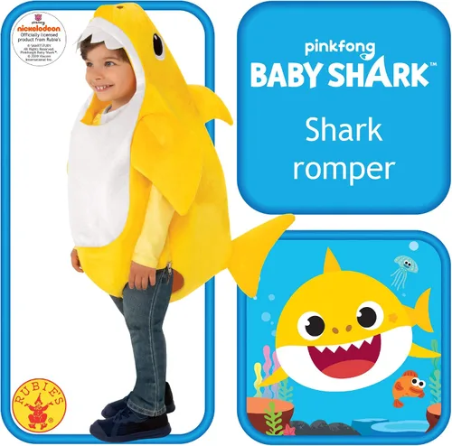 Vista 2 de Rubies - Disfraz de tiburón para niño pequeño con chip de sonido