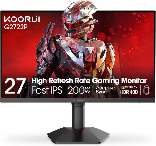 Vista 12 de KOORUI - Monitor para juegos, pantalla Nano IPS QHD de 24", monitor de computadora 1440P 165Hz, pantalla PC 2K de 1ms, 100% sRGB, sincronización