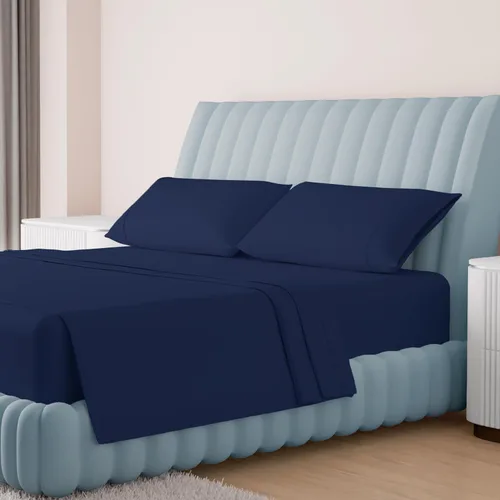 Vista 34 de Carressa Linen Sábanas de alta cantidad de hilos tamaño Queen – Serie 1000 sábanas 100% algodón egipcio tamaño Queen (4 piezas, rubor), tejido Blush