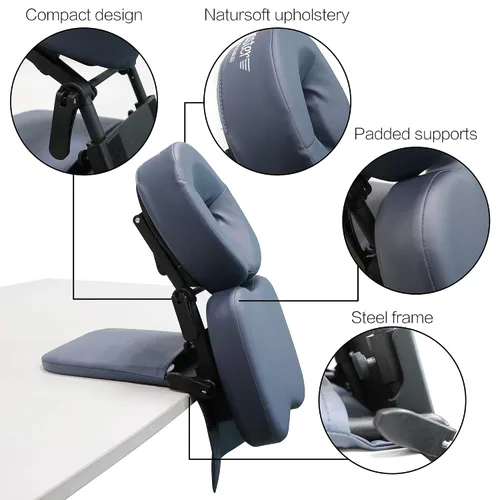 Vista 3 de Master Massage Kit de masaje de escritorio para la cara – Soporte de almohada de mesa y escritorio – Soporte plegable ajustable para reposacabezas