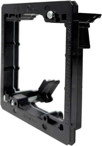 Vista 5 de iMBAPrice Soporte de montaje de bajo voltaje de 2 bandas, paquete de 2 Soporte para paneles de yeso, soporte LV2-2, para Ethernet, HDMI, altavoces