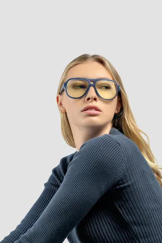 Vista 7 de GUNNAR Alienware Roswell Conspiracy Blue Clear Lens - Anteojos para juegos - Alivia el ojo seco y alivia el ojo seco