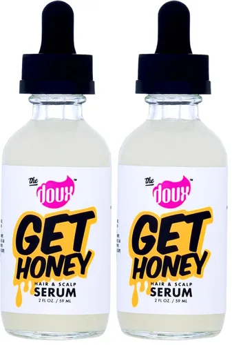 Vista 10 de The Doux Get Honey Hair & Scalp Serum para cabello rizado y natural, tratamiento antipicazón con miel, aceite ligero para el cuero cabelludo seco