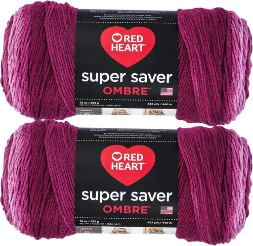 Vista 67 de Red Heart Super Saver Jumbo Ovillo de lana, Amatista