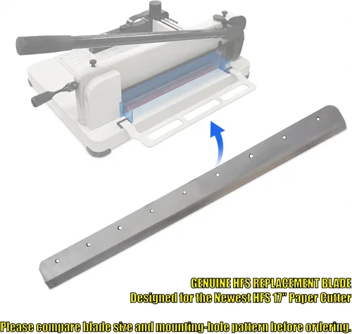 Vista 2 de HFS (R) Cuchilla de corte de papel para cortador de papel HFS de 17 pulgadas resistente Guillotina A3