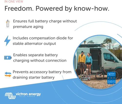 Vista 2 de Victron Energy BCD 402 40 amp Diodo Batería Combiner (2 Baterías)