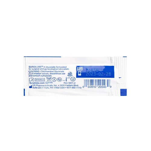 Vista 3 de Surgilube Lubricante Jelly-FoilPac - 144 paquetes/caja de lubricante quirúrgico estéril gelatina bacteriostática