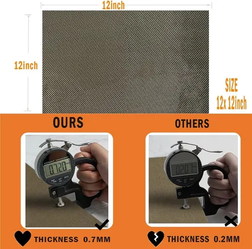 Vista 4 de Cinta adhesiva con respaldo de titanio para protector térmico de escape para pared detrás de la parrilla, protección de alta temperatura de 2500