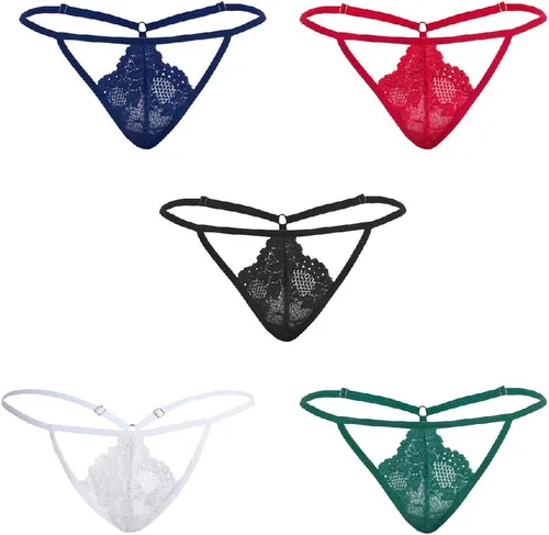 Vista 8 de Besame Tanga G-String - Ropa interior para mujer, paquete de 5 Lqbtq+