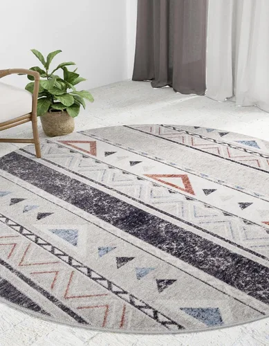 Vista 9 de Unique Loom Eco Southwestern Collection - Alfombra de área - Holbrook (rectangular 2' 0" x 3' 0", gris/negro)