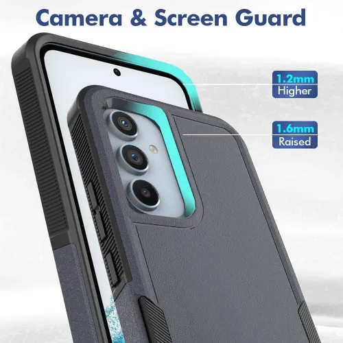 Vista 240 de Jeylly Compatible con Samsung Galaxy A22 5G Funda, Funda Samsung A22 5G con 2pcs protectores de pantalla de vidrio templado