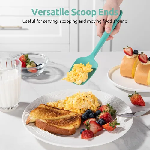 Vista 6 de U-Taste Espátulas de silicona resistentes al calor de 600ºF: Raspador de horneado de silicona flexible de grado alimentario, utensilios de cocina