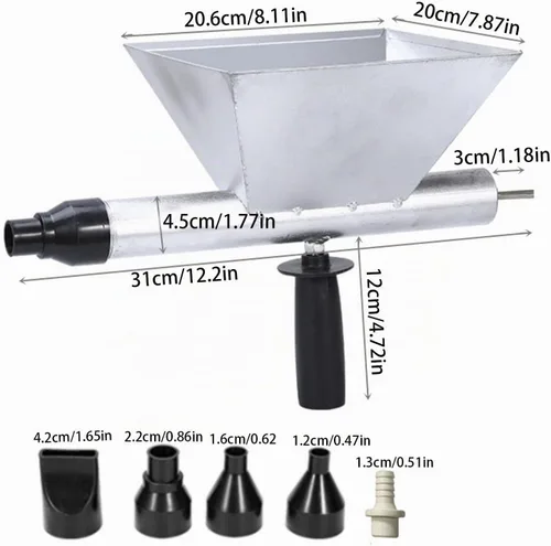 Vista 4 de Pistolas eléctricas automáticas de mortero para patio, máquina aplicadora de lechada, pistolas de mortero eléctricas de mortero, máquina aplicadora