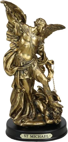 Vista 11 de Ebros - Estatua de Arcángel del Consejo Angélico de la Iglesia Católica Ortodoxa Oriental, estatua de 8 pulgadas de alto con placa de nombre