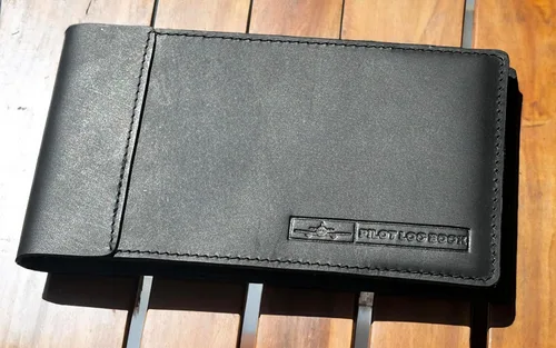 Vista 2 de Tolredo Pilot Log Book TL-SP-30 Flight Standard Logbook Top Grain Cow Leather Refillable Bleedproof Paper 96 Pages Aviation Notebook for FAA