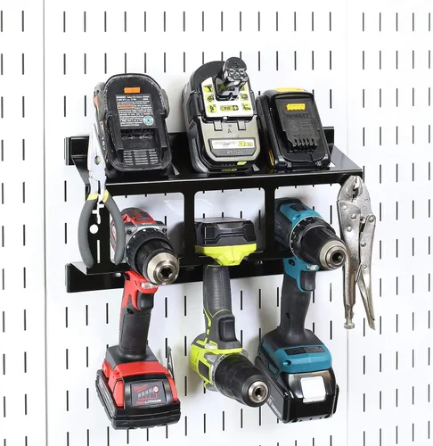 Vista 2 de Wall Control Soporte de taladro Estante de almacenamiento de herramientas eléctricas - Taladro de impacto compacto Batería Herramienta Eléctrica