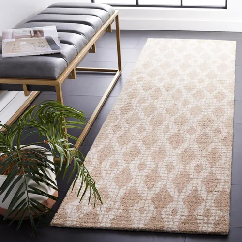 Vista 15 de SAFAVIEH Abstract Collection - Alfombra decorativa, 2 x 3 pies, marfil y azul, lana hecha a mano, ideal para zonas de alto tráfico en entrada, sala