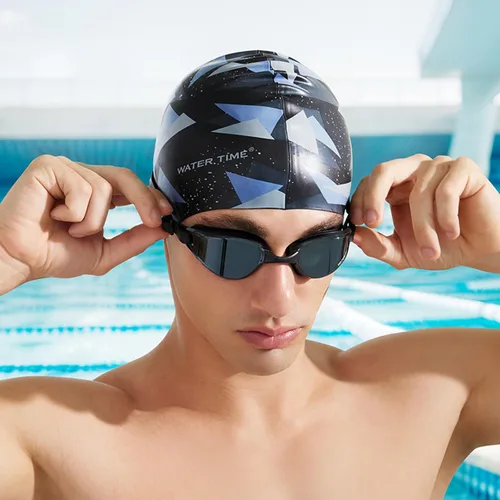 Vista 3 de Swipe - Gafas de natación para hombres y mujeres adultos, 100% antivaho anti UV, sin fugas, visión transparente, máxima comodidad, doble correa