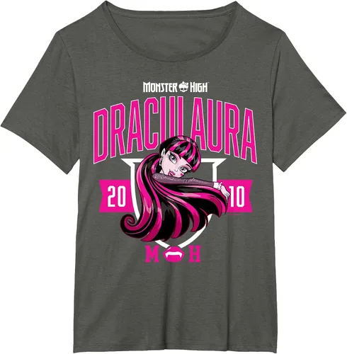 Vista 45 de Monster High -Camiseta Colegiada Draculaura Gris asfalto