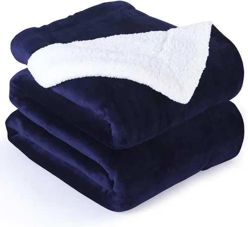 Vista 19 de NANPIPER - Manta de forro polar Sherpa, suave y esponjosa, mantas individuales para sofá, color negro, de 60x80 pulgadas