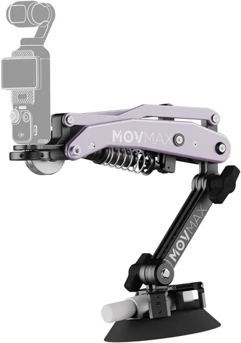 Vista 13 de Movmax Brazo de cuchilla para DJI Pocket 3, insta360/Gopro Hero, soporte de cámara con ventosa con tornillo de 1/4, DJI Osmo Pocket 3 Accesorios