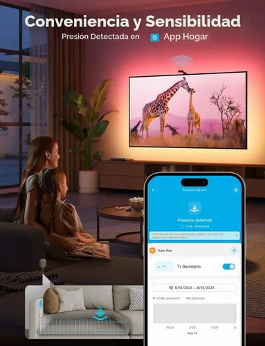 Vista 5 de GoveeLife Sensor de presión inteligente 2.0, cuenta con detección automática de presión mejorada, sensor de presión de tira larga, conexión de largo