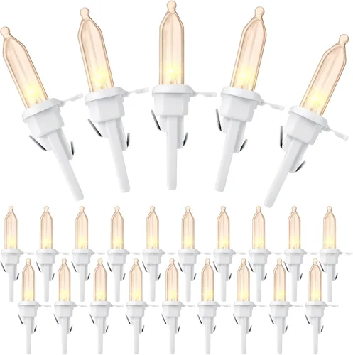 Vista 8 de Honoson 120 Piezas Bombillas LED de Repuesto de Navidad 3v Impermeables Bombillas de Luces LED a Granel para Decoraciones de Árbol de Navidad Base